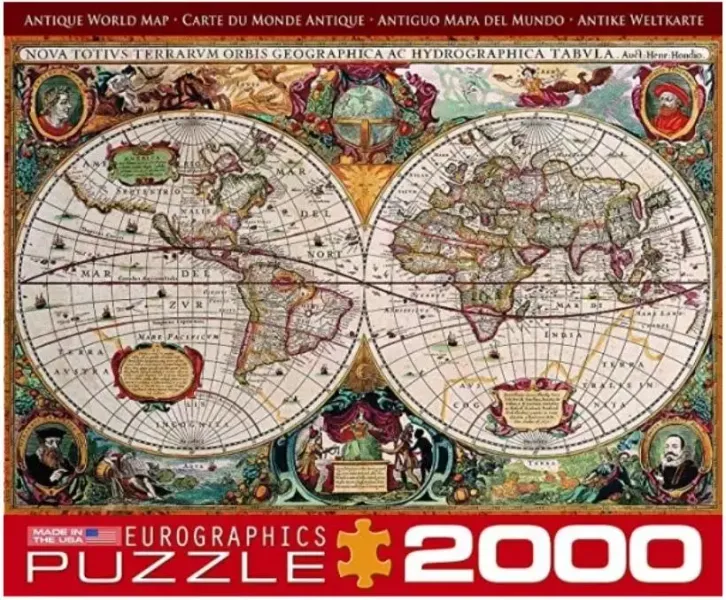 Puzzle 2000 Antyczna mapa Świata zdjęcie 1