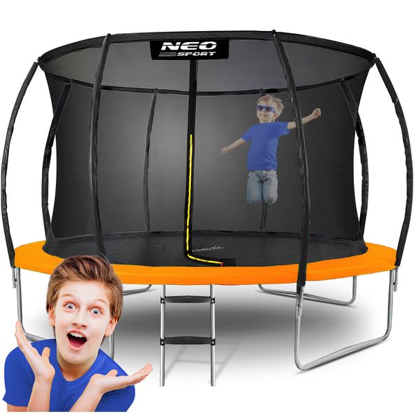 Trampolina ogrodowa profilowana 12ft/374cm z siatką wewnętrzną Neo-Sport zdjęcie 1