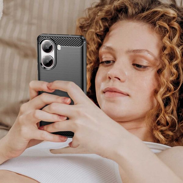 Spacecase Carbon Poco X7 Pro 5G Black zdjęcie 3