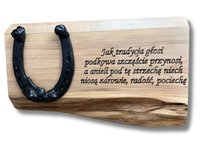 Prezent na szczęście podkowa parapetówka deska prezent nowy dom