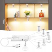 Lampa sufitowa z dotykowym przyciemniaczem do oświetlenia szafek 6 szt