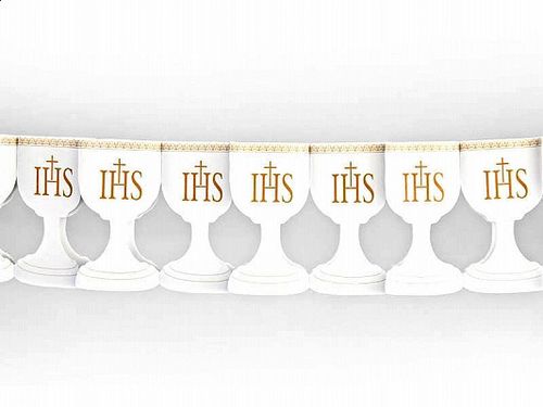 Girlanda komunijna kielichy biała złota z hostią dekoracje na komunię na Arena.pl