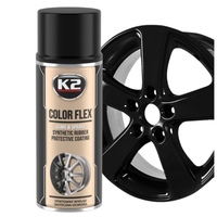 płynna guma w sprayu folia k2 color flex czarny połysk 400ml trwała powłoka