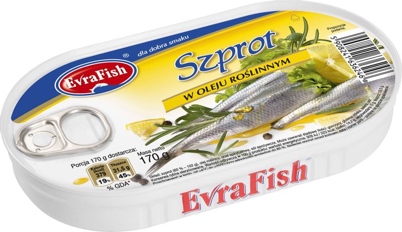 Evrafish Szprot w oleju 170 g zdjęcie 2