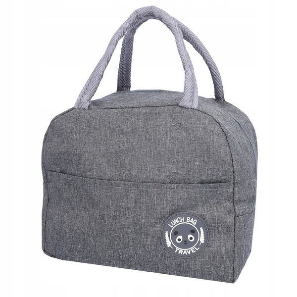 TORBA TERMICZNA śniadaniowa do pracy na jedzenie lunch torebka plażowa zdjęcie 9