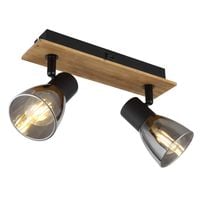 Lampa sufitowa Claude 54307-2W z regulacją drewno przydymiona