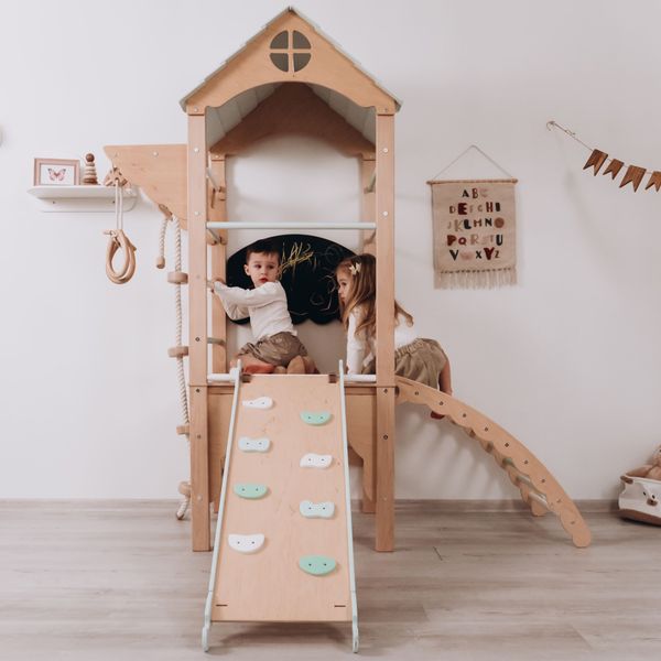 domowy plac zabaw Tower Max - drewno zdjęcie 7