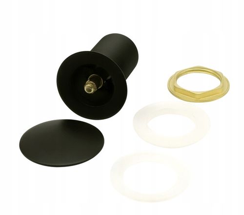 KOREK UMYWALKOWY KLIK-KLAK AUTOMAT BEZ PRZELEWU MOSIĘŻNY CZARNY SATYNOWY na Arena.pl