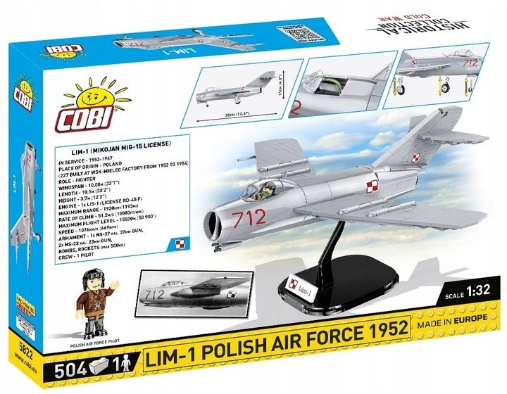 COBI 5822 SAMOLOT LIM-1 POLISH AIR FORCE 1952 zdjęcie 6