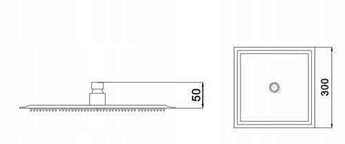 MEXEN DESZCZOWNICA SLIM KWADRAT 30 x 30 cm CHROM na Arena.pl