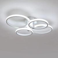 LAMPA SUFITOWA LED BIAŁY ŻYRANDOL RING NOWOCZESNY DO SALONU 48W 6500K