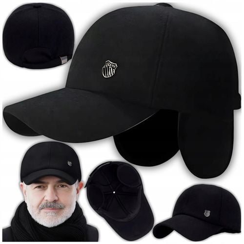 CIEPŁA CZAPKA ZIMOWA MĘSKA Z DASZKIEM SOLIDNA CHOWANE NAUSZNIKI NA na Arena.pl