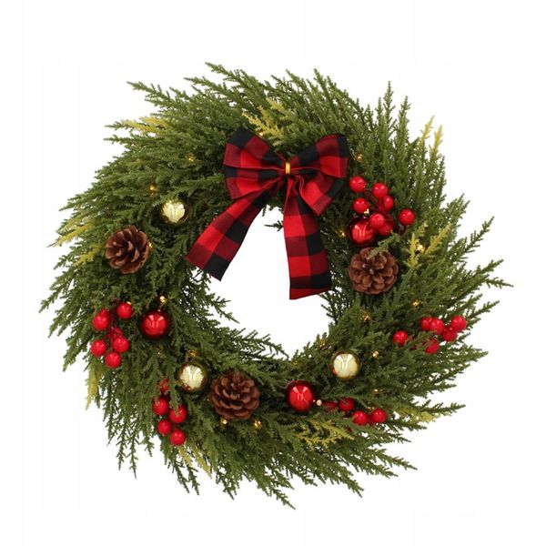 Wieniec Stroik Bożonarodzeniowy 40 cm LED zdjęcie 1