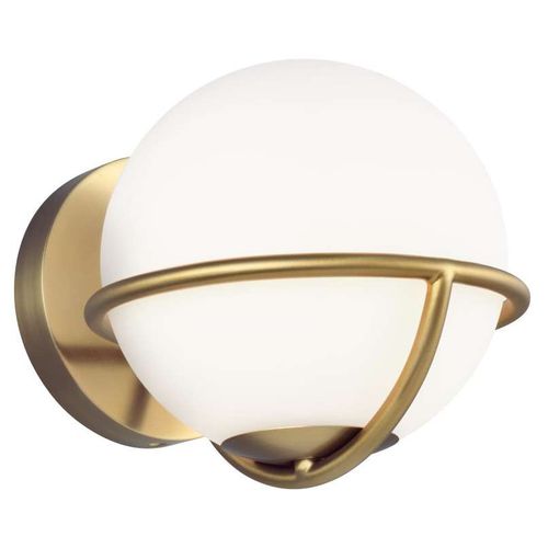 Kinkiet LAMPA ścienna Apollo FE-APOLLO1-PN Elstead FEISS metalowa OPRAWA szklana kula ball condi nikiel biała na Arena.pl