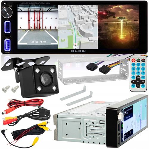 RADIO SAMOCHODOWE 1-DIN DOTYKOWE 7 CALI USB-C BLUETOOTH WIFI KAMERA COFANIA na Arena.pl