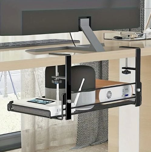 DUŻA PÓŁKA ORGANIZER WIESZAK NA PRZEWODY KABLE ROUTER BIURKO na Arena.pl