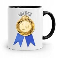 Kubek Czarny Dla Kuriera Na Medal Prezent Z Nadrukiem Ze Zdjęciem
