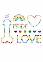 pride adhesive body jewels stickers kolorowe kryształki samoprzylepne