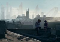 Moje miasto przyszłości - plakat premium 91,5x61 cm