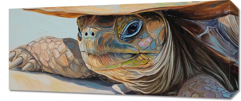 Obraz 70x30cm Żółwi Kapelusznik zdjęcie 1