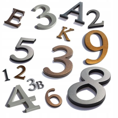 numer domu. numer na dom. cyfry na dom. tablica na dom. 3D premium grafit 5 na Arena.pl