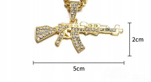 Naszyjnik AK 47 Karabin Kałasznikow Kałach Awtomat Kalashnikov Automat Broń na Arena.pl