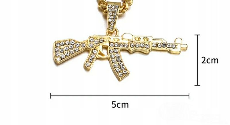 Naszyjnik AK 47 Karabin Kałasznikow Kałach Awtomat Kalashnikov Automat Broń zdjęcie 2