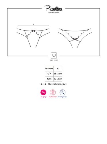 bielizna picantina stringi otwarte  s/m na Arena.pl