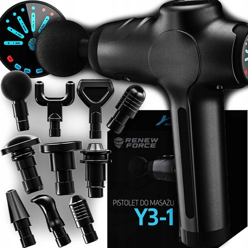 PISTOLET DO MASAŻU masażer do pleców ciała nóg karku stóp +10 KOŃCÓWEK 120W na Arena.pl