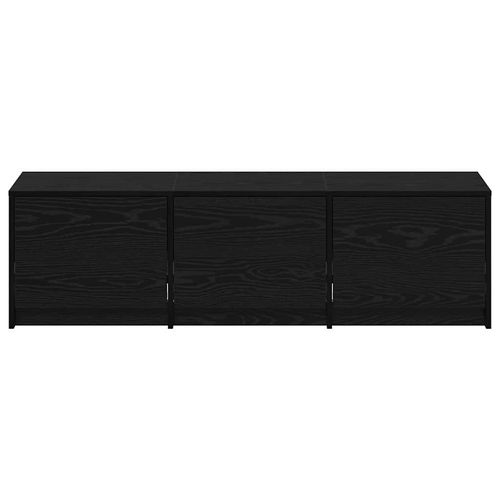 Szafka RTV Czarny dąb 140 x 34 x 40 cm Materiał drewnopochodny na Arena.pl