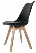 Krzesło skandynawskie MONZA BLACK - Black PU
