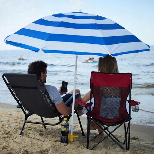 Wytrzymały STALOWY Parasol ogrodowy PLAŻOWY Kempingowy 1,5 m CAPTAIN MIKE na Arena.pl