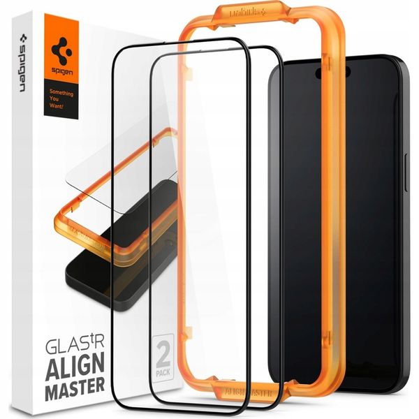 Szkło hartowane Spigen do iPhone 15, na ekran zdjęcie 7