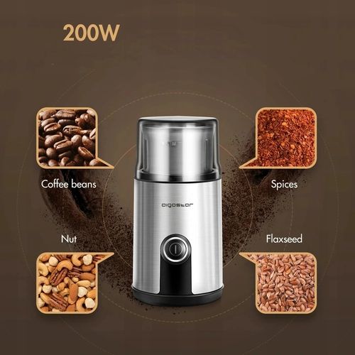 Młynek Do Kawy Ziół Zbóż Lnu Pieprzu Aigostar 200W na Arena.pl