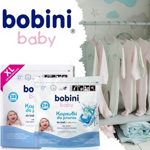 BOBINI Baby Kapsułki do Prania dla Dzieci Hipoalergiczne Białe Kolor 62 szt na Arena.pl