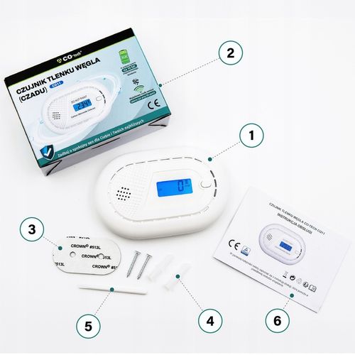 CZUJNIK CZADU TLENKU WĘGLA CO-Tech CO11 | BATERIA NA 10 LAT | CERTYFIKOWANY na Arena.pl