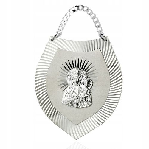 Srebrny Ryngraf Matka Boska na Pamiątkę Chrztu Świętego Grawer dla Dziecka na Arena.pl