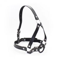 knebel imbracatura per testa con anello head harness+ring gag