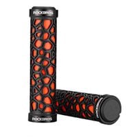gripy rowerowe chwyty z gumy przyczepne śr. 22mm czarno-pomarańczowe