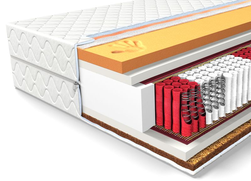 MATERAC Comfort Med 160x200 Multipocket Kokos Visco Memory zdjęcie 1