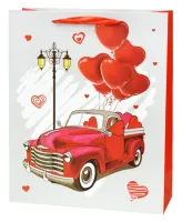 Torebka Prezentowa - Serca [Rozmiar M - 23 x 18 x 8 cm, Wzór nr 1]