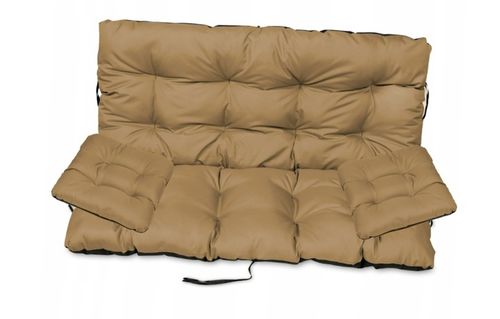 Beżowa poduszka na ławkę ogrodową 180x60x50 45/45 na Arena.pl
