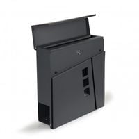 SKRZYNKA POCZTOWA MODERNHOME ANTRACYTOWA STALOWA Z GAZETOWNIKIEM