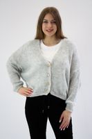 Krótki sweterek zapinany na guziki Liriel Szary UNI