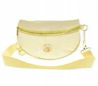 Laura Biaggi - torebka nerka saszetka listonoszka żółty pastelowy mat JP72