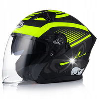 OTWARTY KASK MOTOCYKLOWY FLUO MATT SKUTER CHOPPER HOMOLOGACJA BLENDA XS