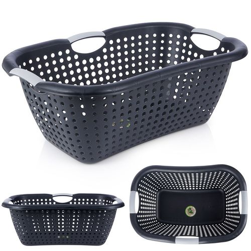 Koszyk na Pranie Pojemnik Łazienkowy do Przenoszenia Odzieży Ubrań Kosz 26L na Arena.pl