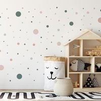 Naklejki Dla Dzieci GROCHY Delikatne Kropeczki Na Ścianę 150 sztuk