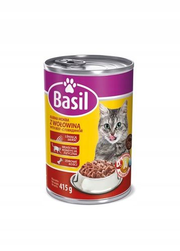 Basil KARMA dla KOTA puszka 415g 30szt MIX SMAKÓW na Arena.pl
