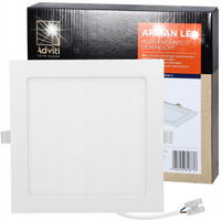 Panel LED Plafon PODTYNKOWY SUFITOWY 18W CIEPŁY